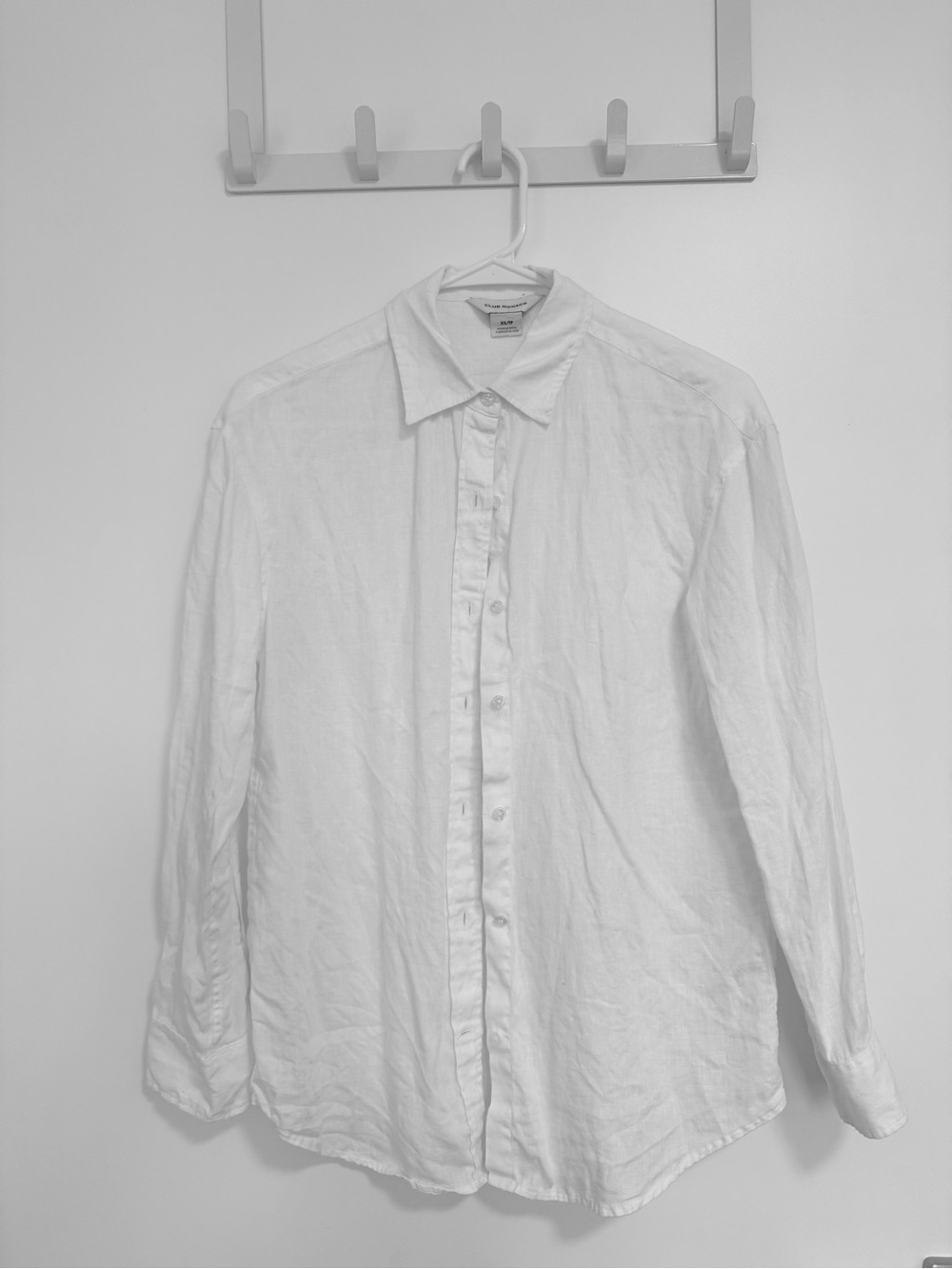 CLUB MONACO Slim Fit White Linen Shirt XS
